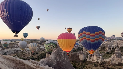 Hot-air balloons over Cappadocia